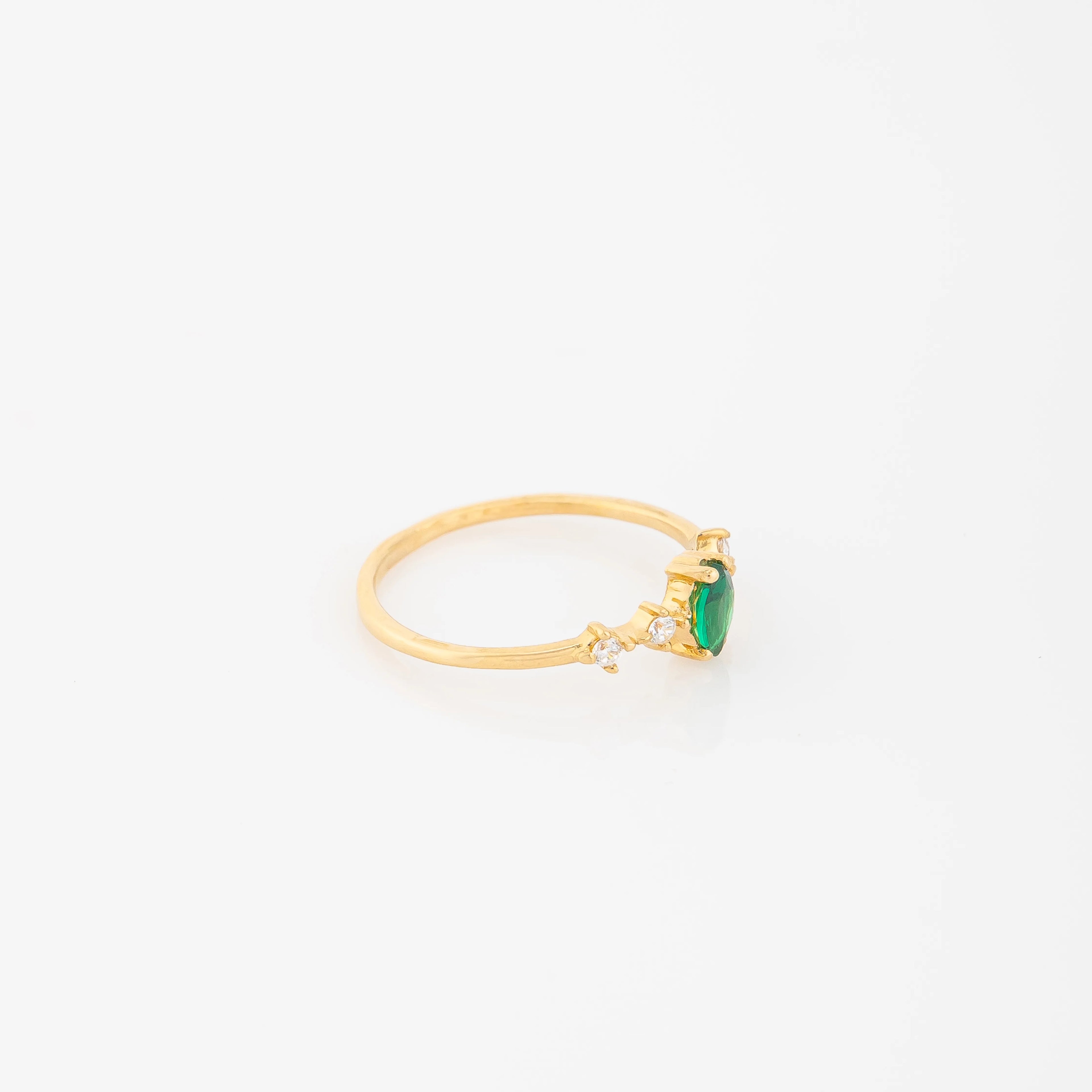 Anillo Oval Verde Talla 4 3/4