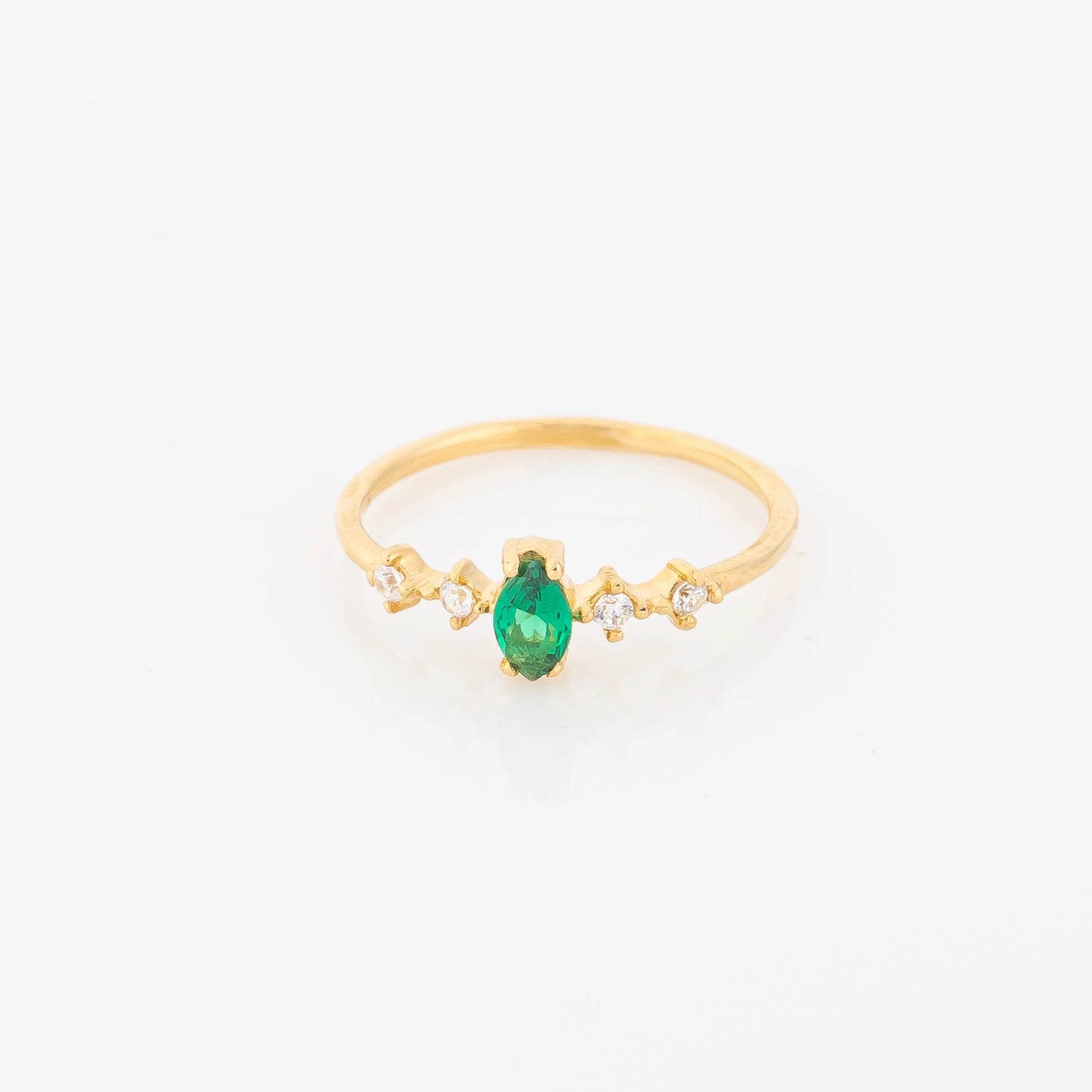 Anillo Oval Verde Talla 4 3/4