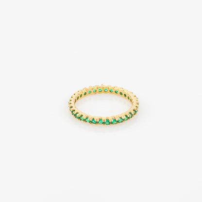 Anillo Churumbela Verde Talla 7