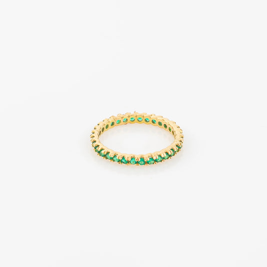Anillo Churumbela Verde Talla 7