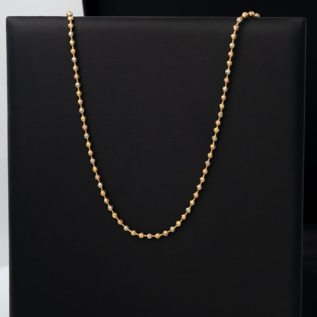 Cadena T.Militar Tres Oros Diamantado 60cm