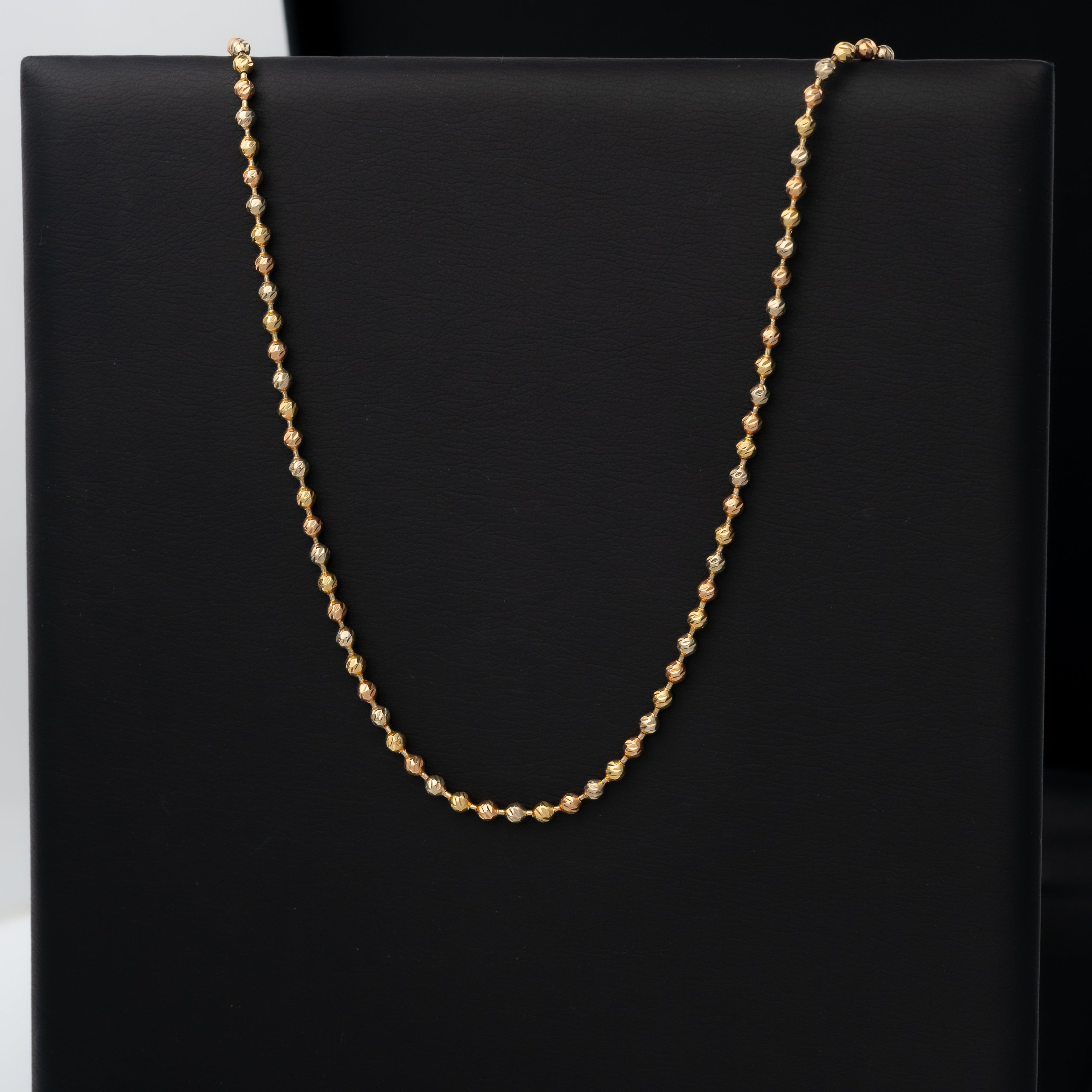 Cadena T.Militar Tres Oros Diamantado 60cm