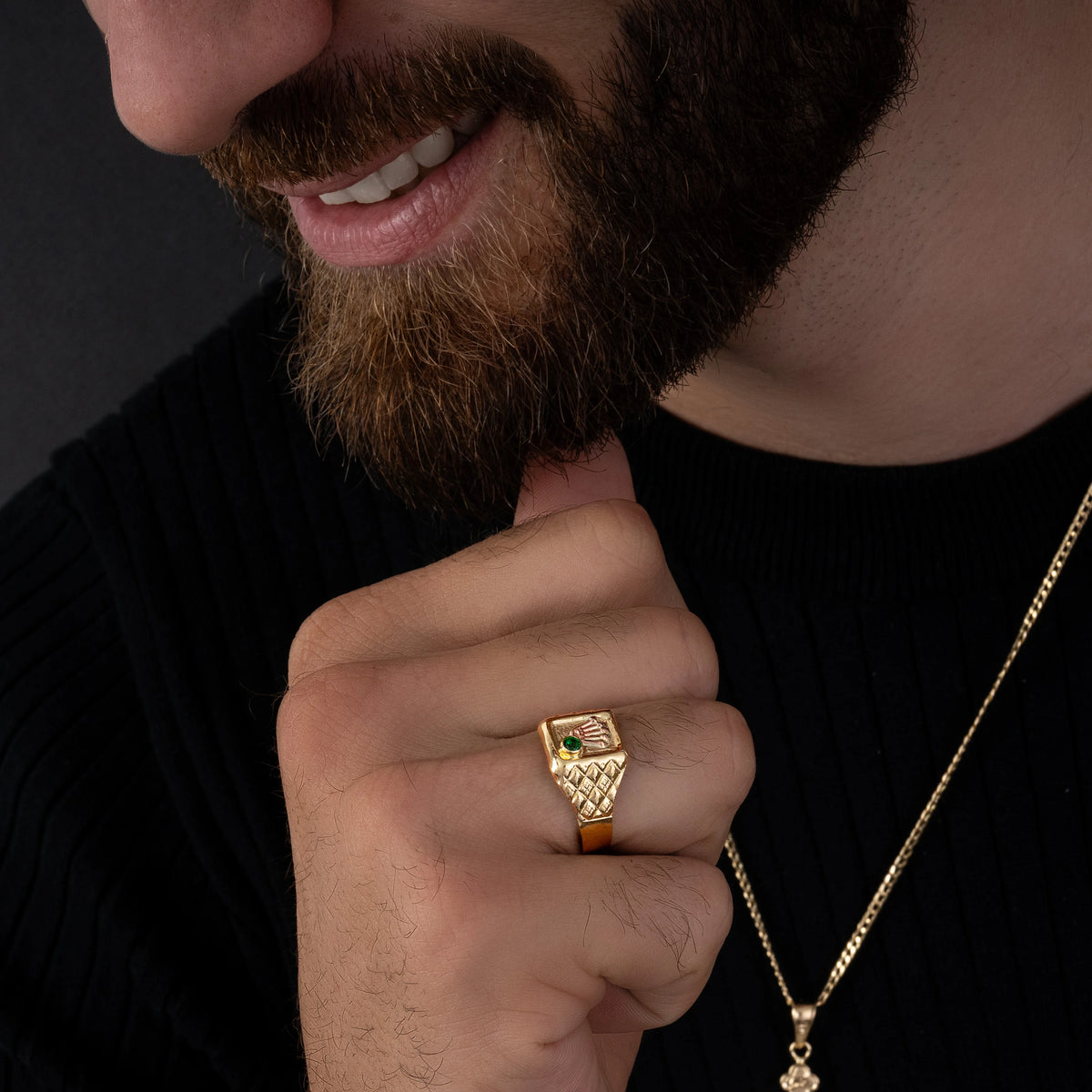 Anillo Corona & Circon Talla 11 1/2