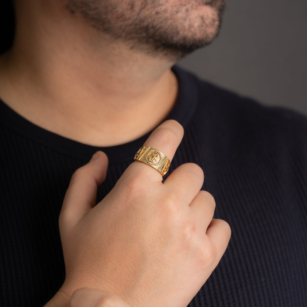 Anillo Ancla Talla 10 3/4