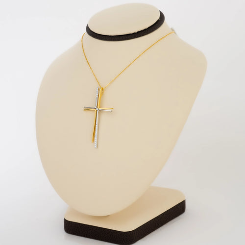 Cadena Cruz Bicolor