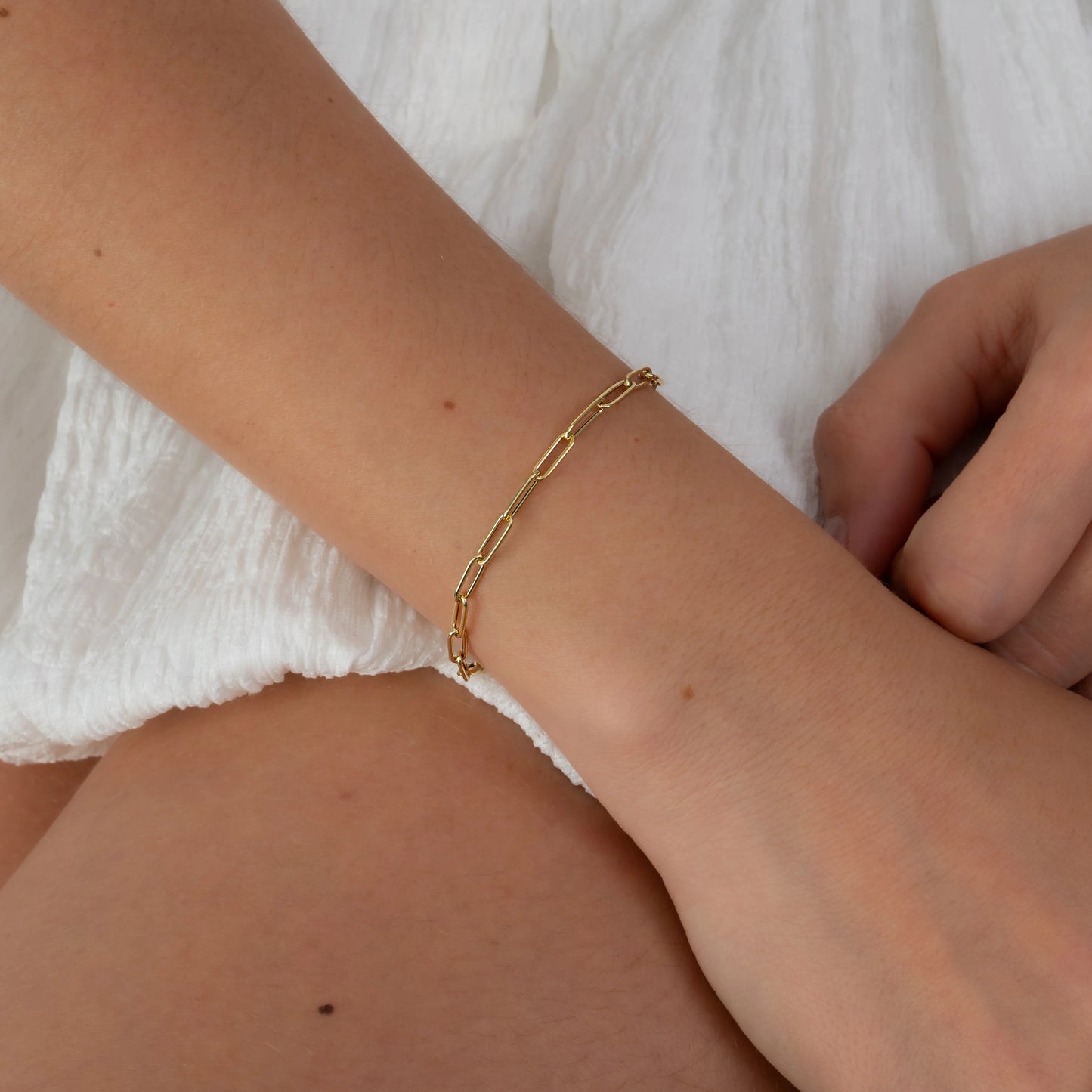 Pulsera Tejido Paper Clip 18cm