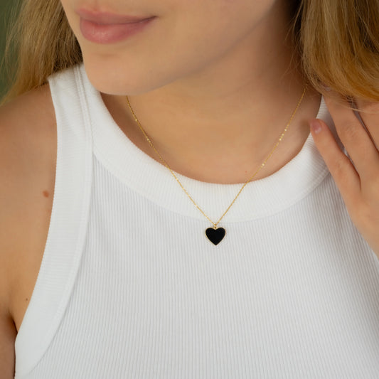 Cadena Corazon Negro