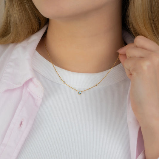 Cadena Cristal Celeste