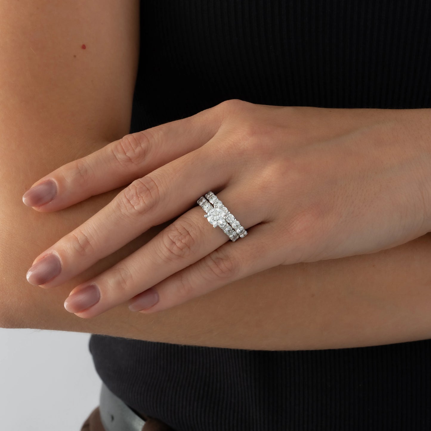 Set Anillos Diamantes Lab. Redondo & Churumbela