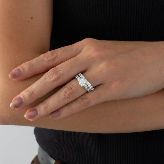 Set Anillos Diamantes Lab. Redondo & Churumbela