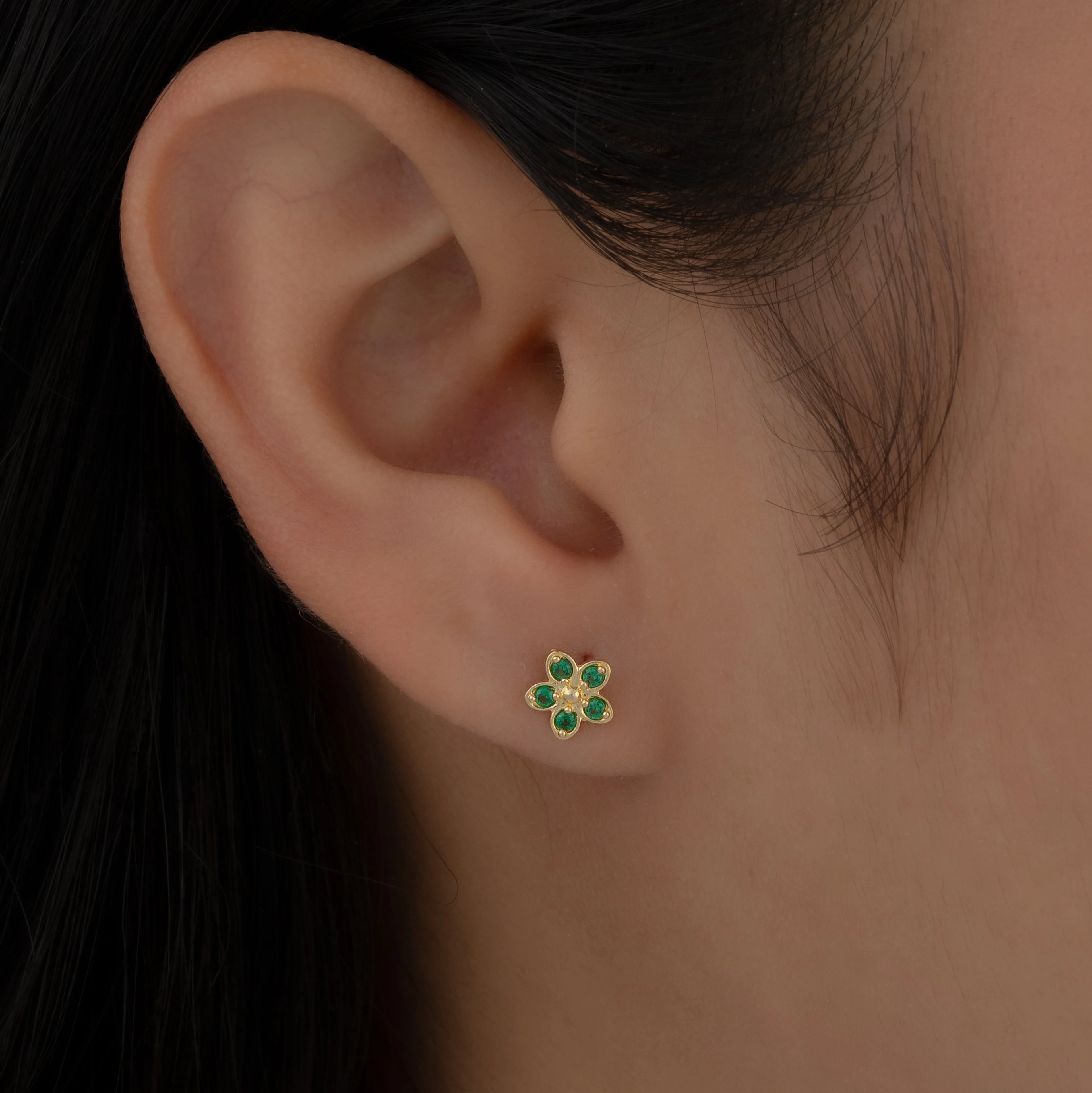 Topos Flor Verde 6.5mm