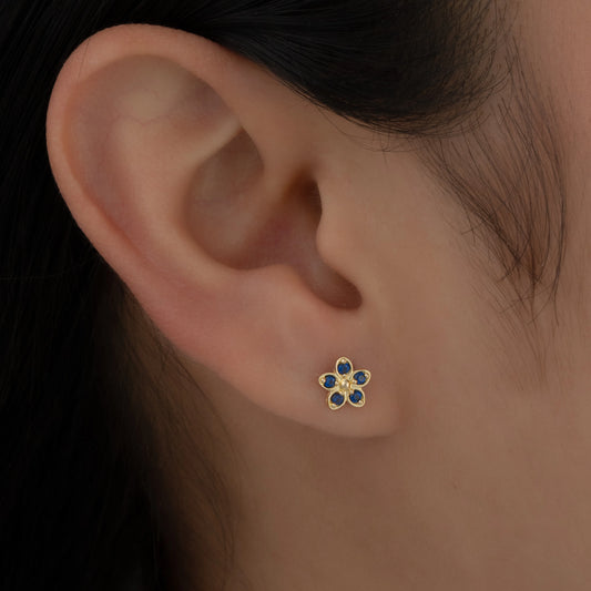 Topos Flor Azul 6mm