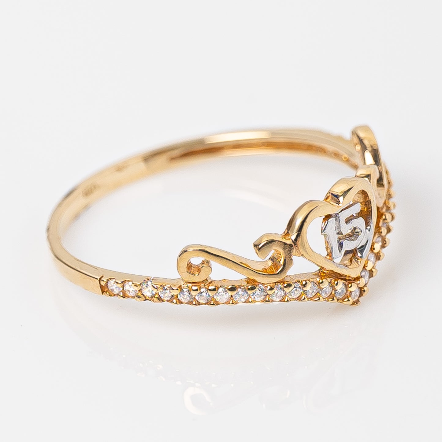 Anillo Quinceañera Tiara Talla 7 3/4