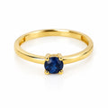 Anillo Zafiro Solitario Talla 9