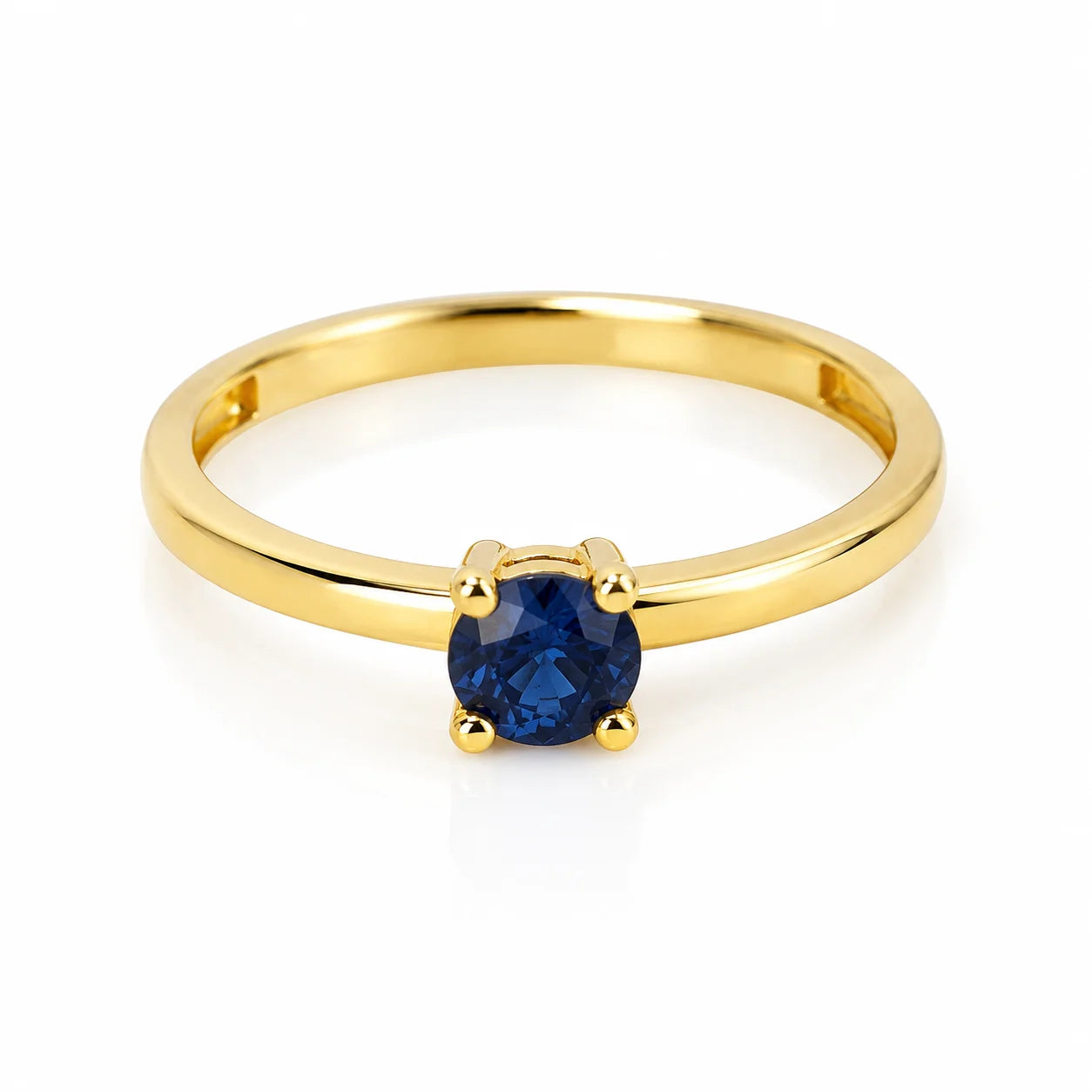 Anillo Zafiro Solitario Talla 9