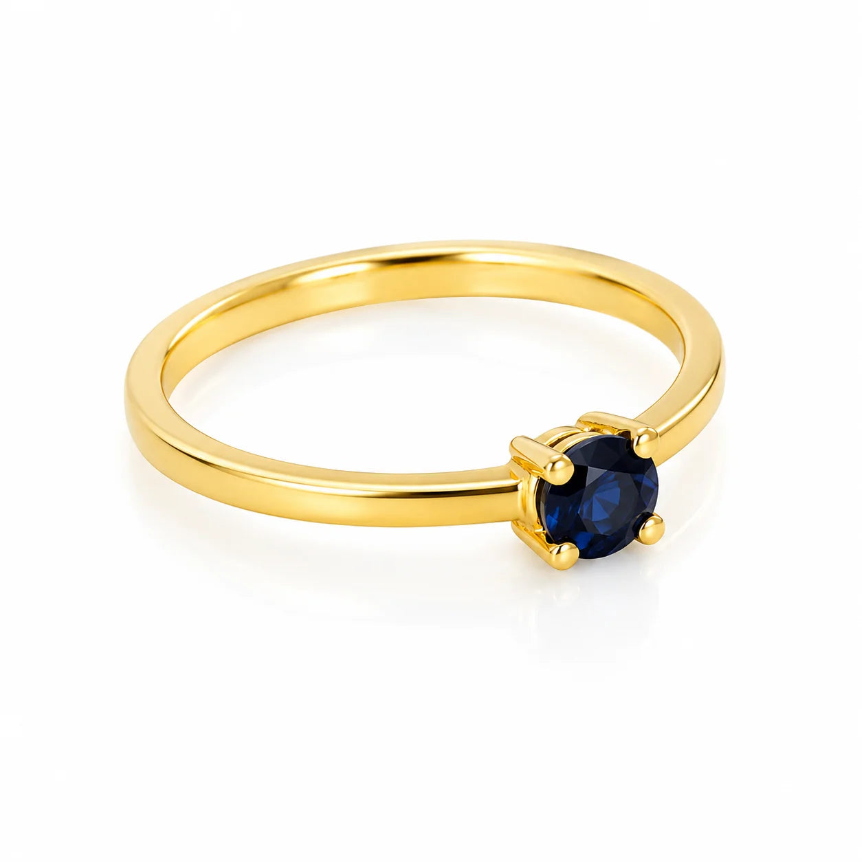 Anillo Zafiro Solitario Talla 9