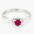 Anillo Rubi & Diamantes Talla 7 1/2