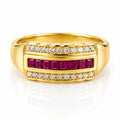 Anillo Rubi & Diamantes Talla 5 3/4