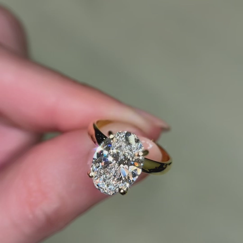 Anillo Diamante Lab Oval 3,70ct