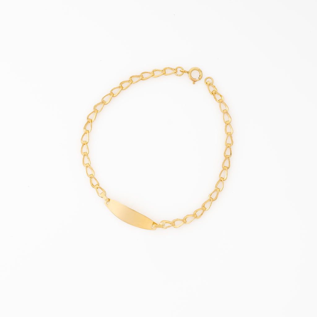 Pulsera Placa Tejido Eslabón