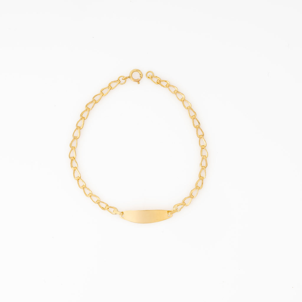 Pulsera Placa Tejido Eslabón