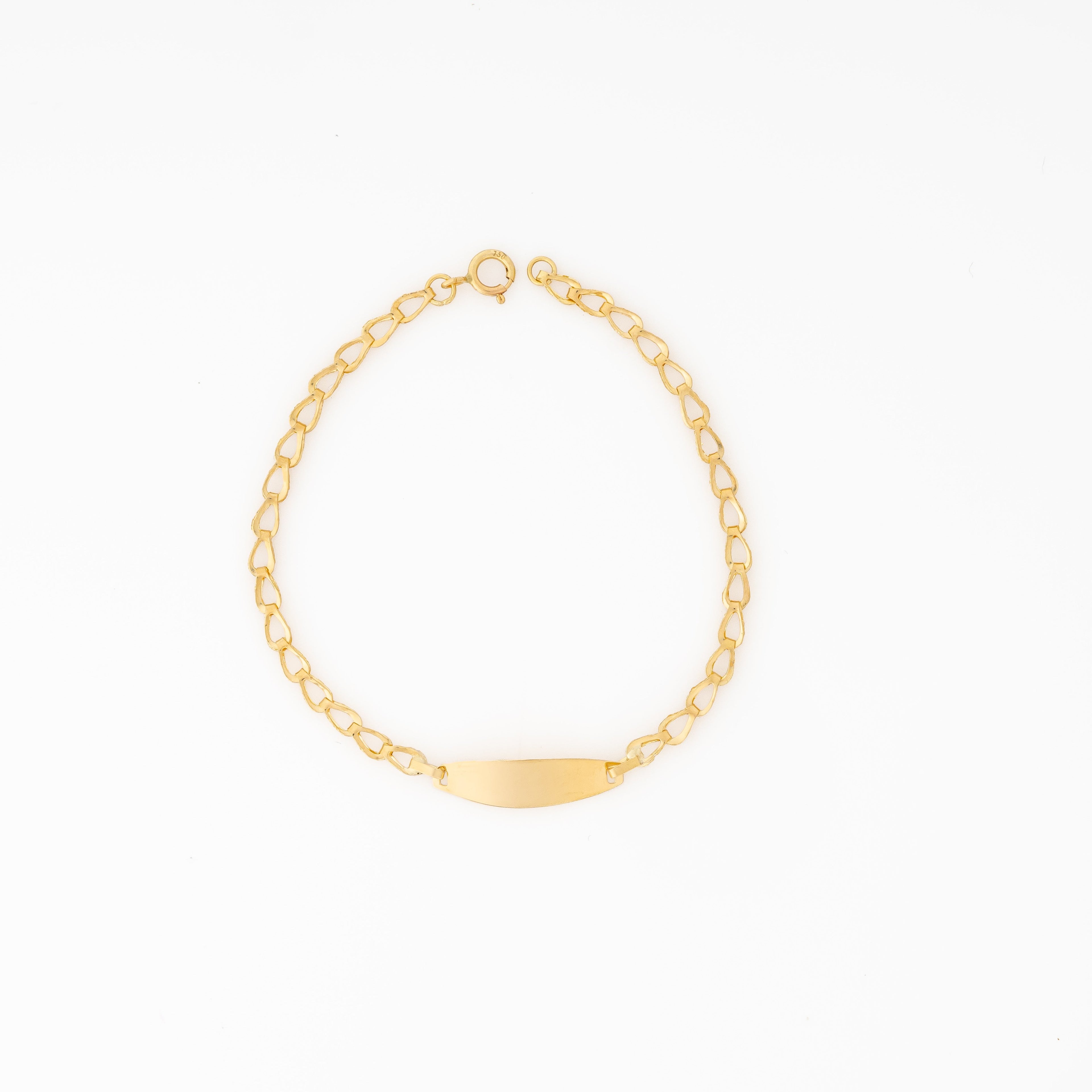 Pulsera Placa Tejido Eslabón