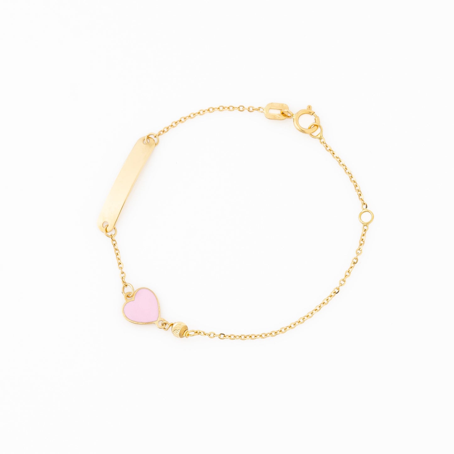 Pulsera Bebe Corazon Rosa