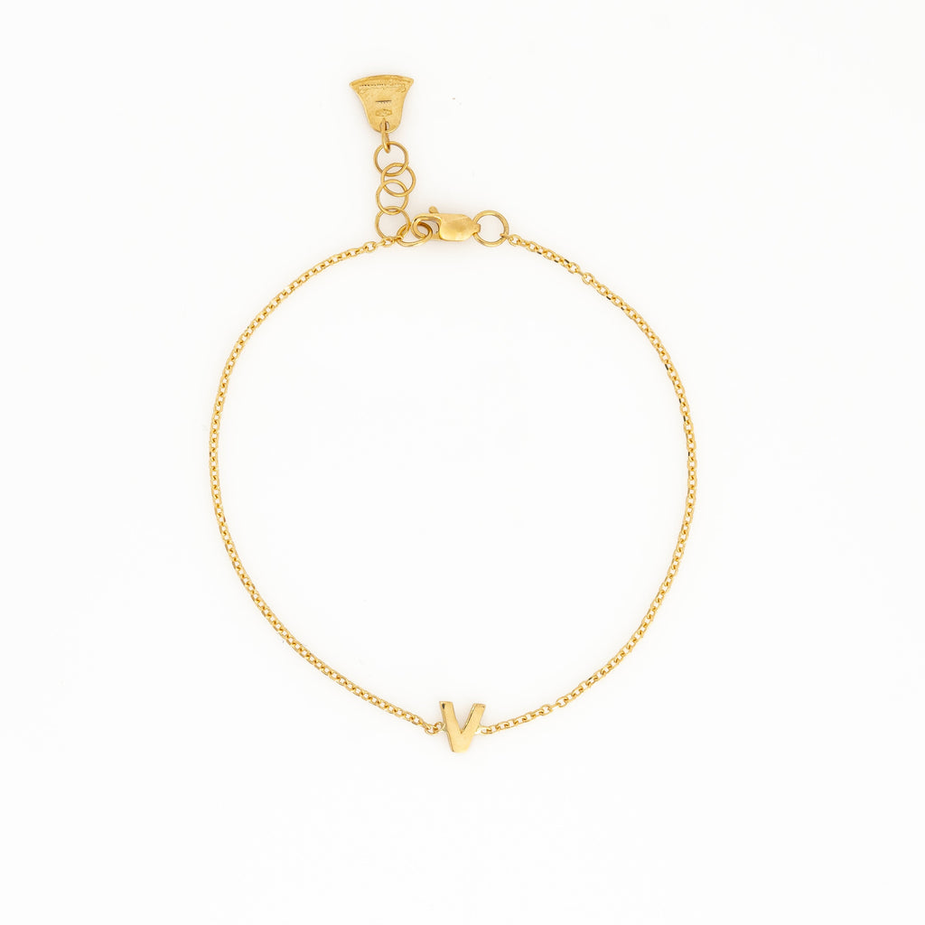 Pulsera Letra V 17cm
