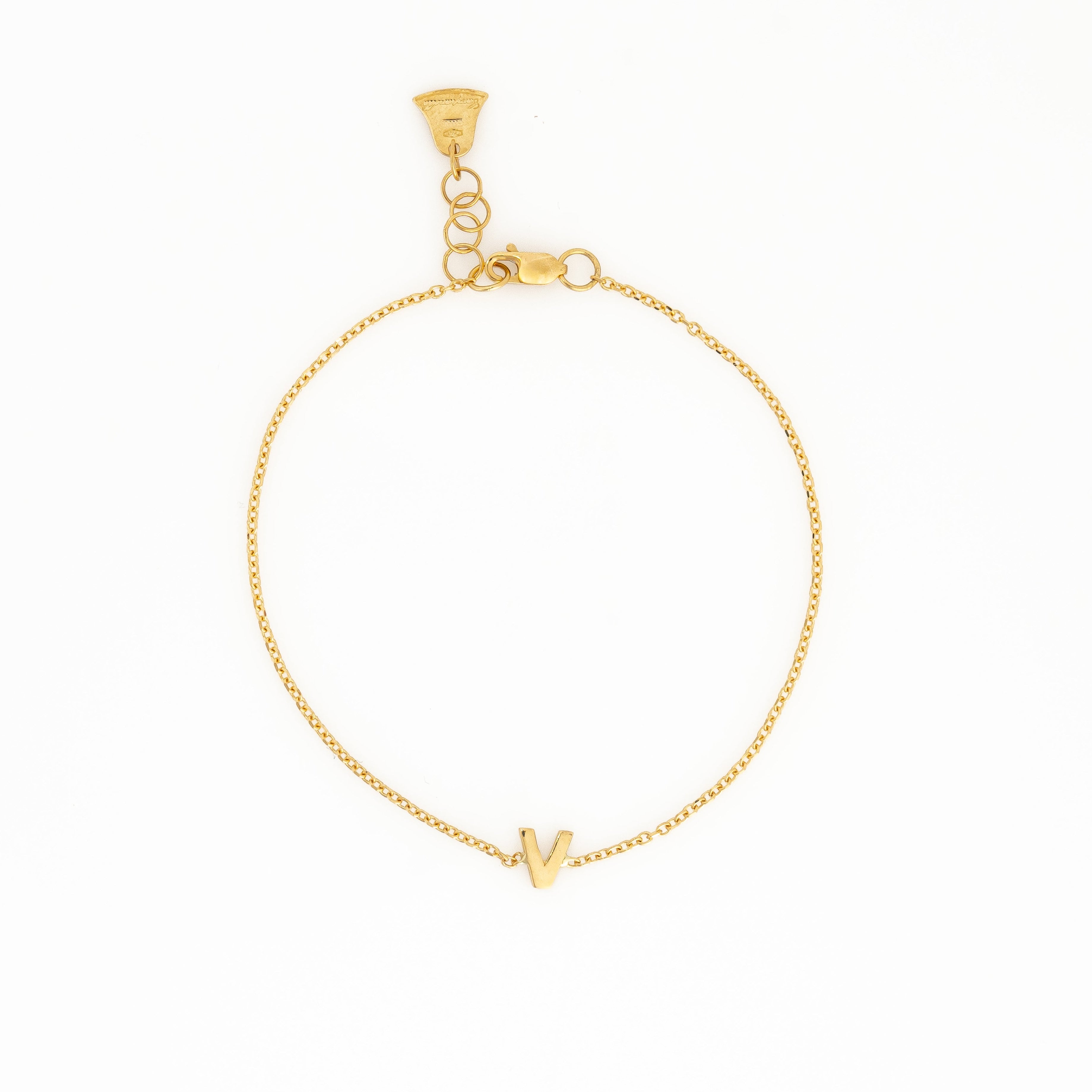 Pulsera Letra V 17cm