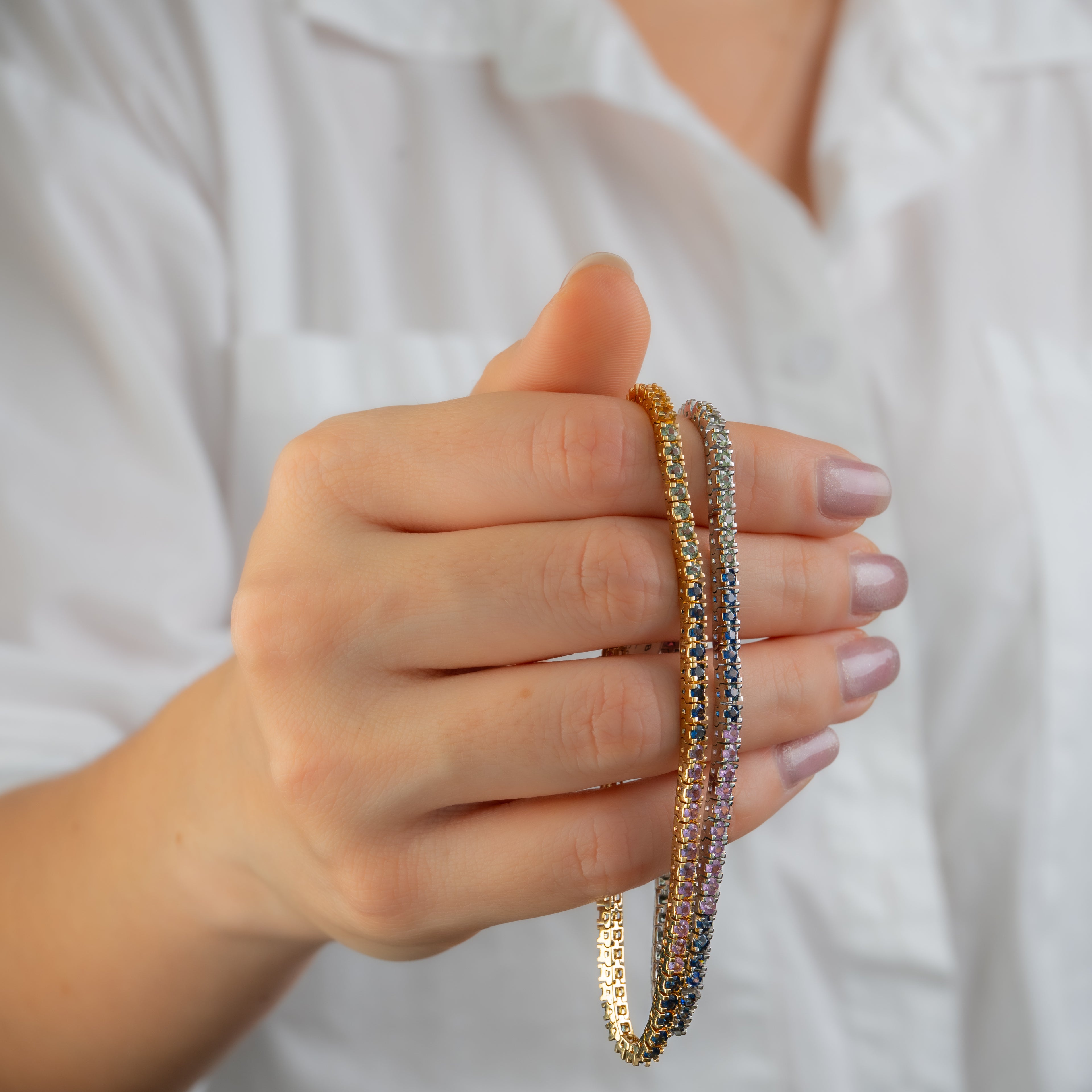 Pulsera Tennis  Zafiros 19cm/5.25ct