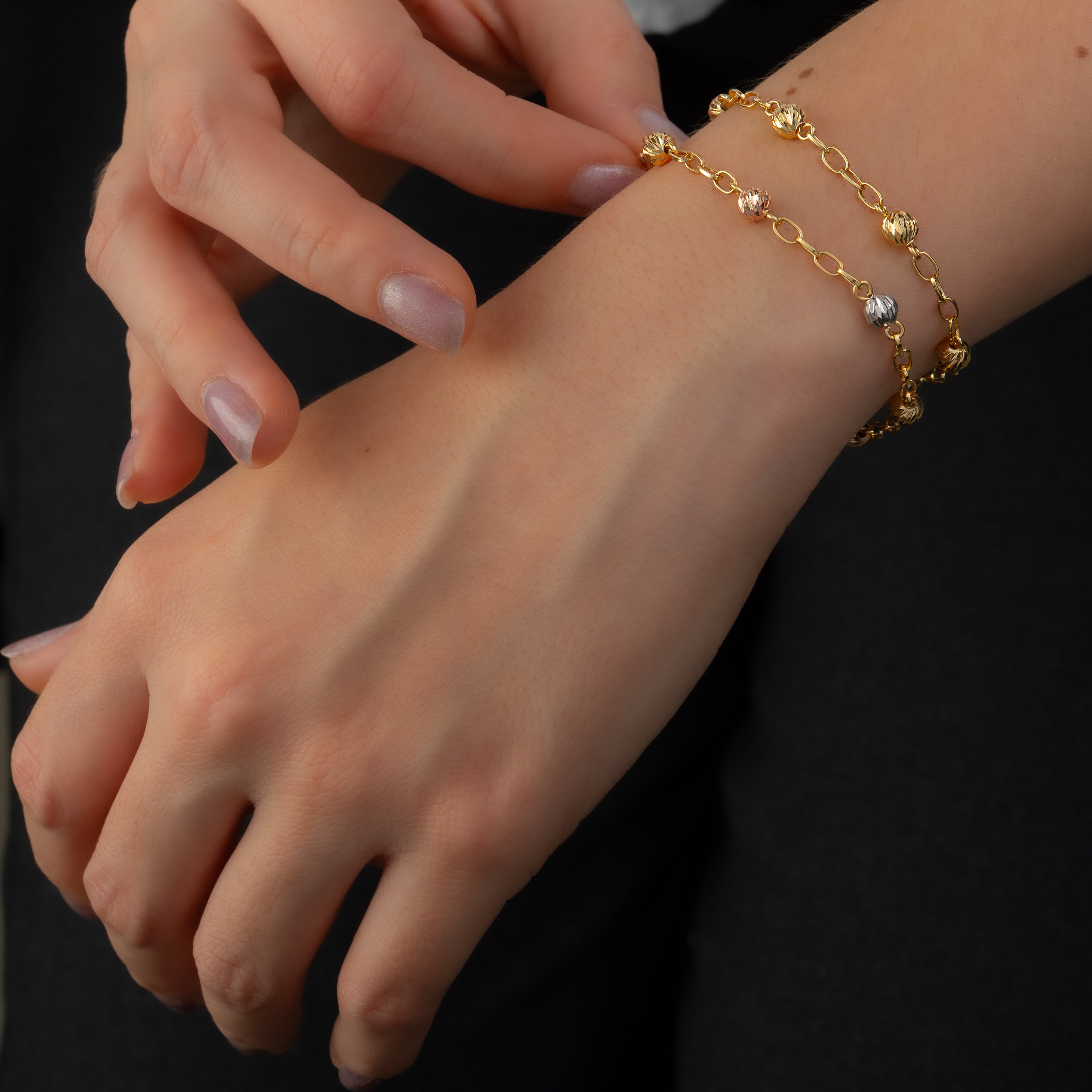 Pulsera Balines Diamantada 19cm