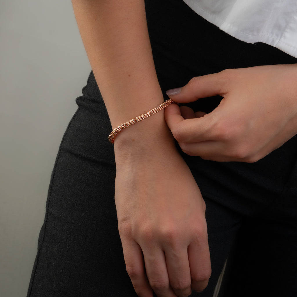 Pulsera Rosa Diamantada 20cm