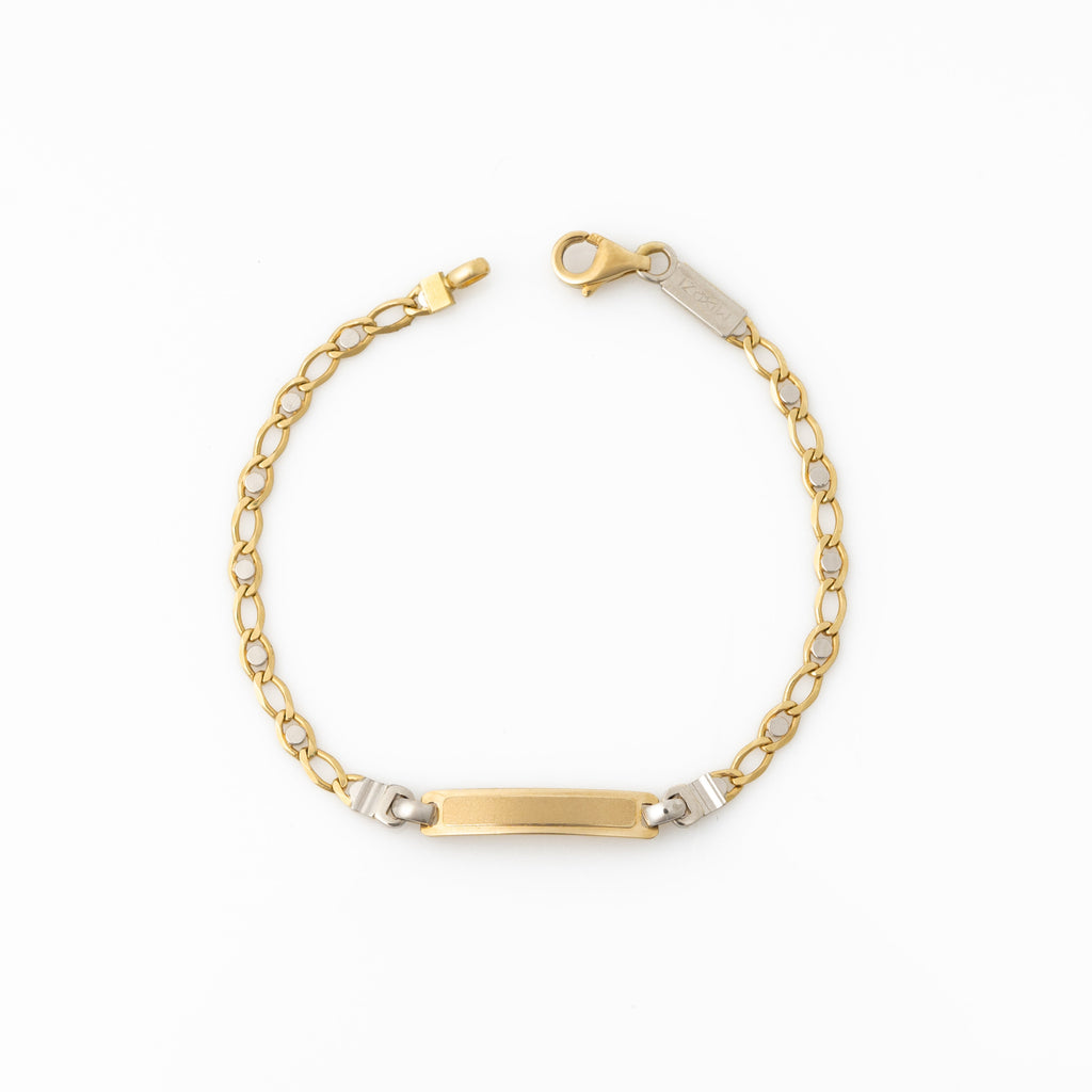 Pulsera Placa Bicolor 15cm