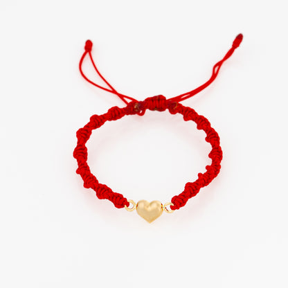 Pulsera Tejida Corazon