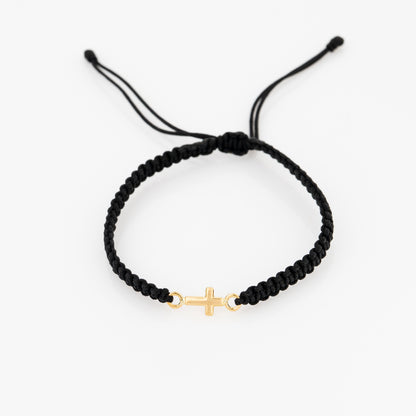Pulsera Tejida Mini Cruz