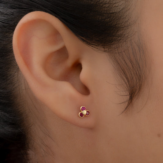 Topos Trebol Fucsia 5.4mm