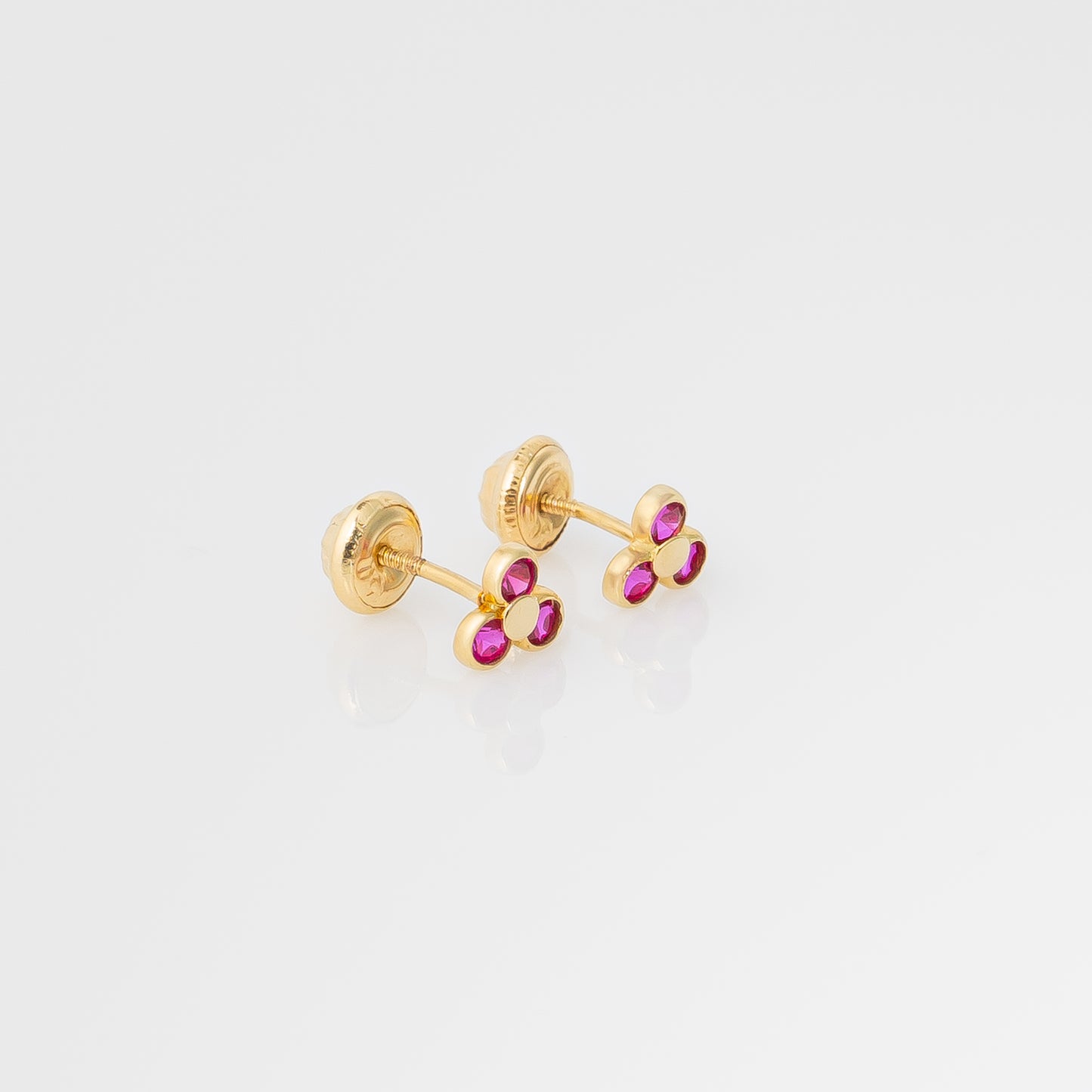 Topos Trebol Fucsia 5.4mm