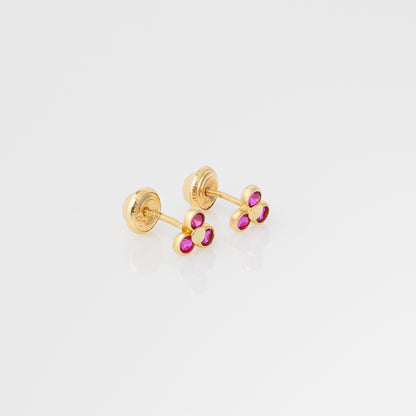 Topos Trebol Fucsia 5.4mm