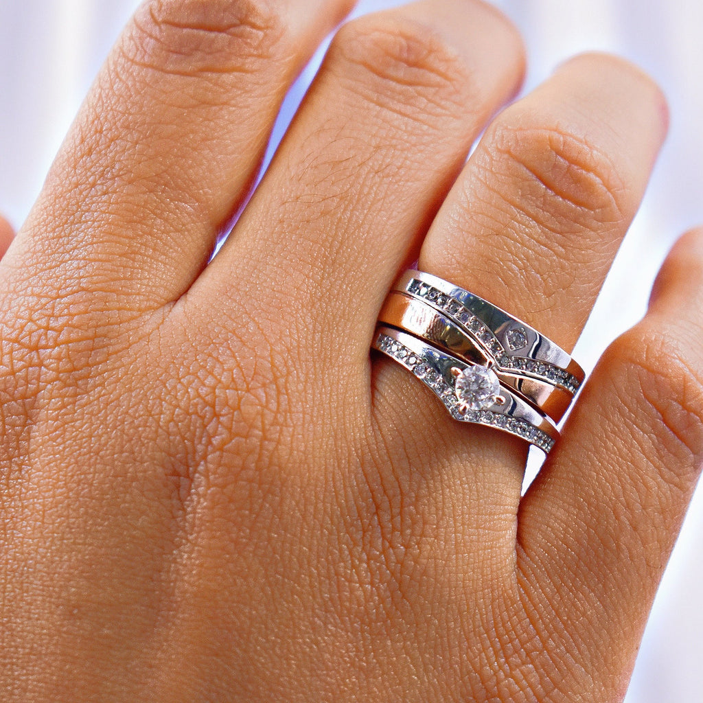 bicolor wedding rings – La Guaca Joyeros