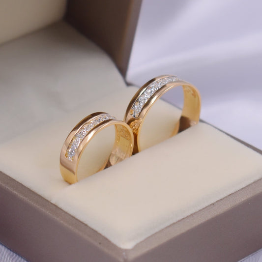 bicolor wedding rings