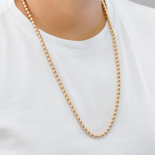 rose gold military chain 70cm/6mm