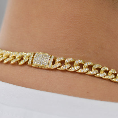 Cadena Cubana con Brillantes