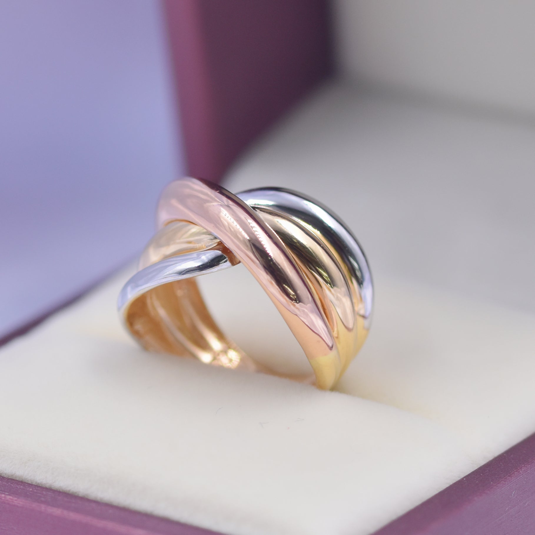 anillo nudo tres oros talla 7 – La Guaca Joyeros