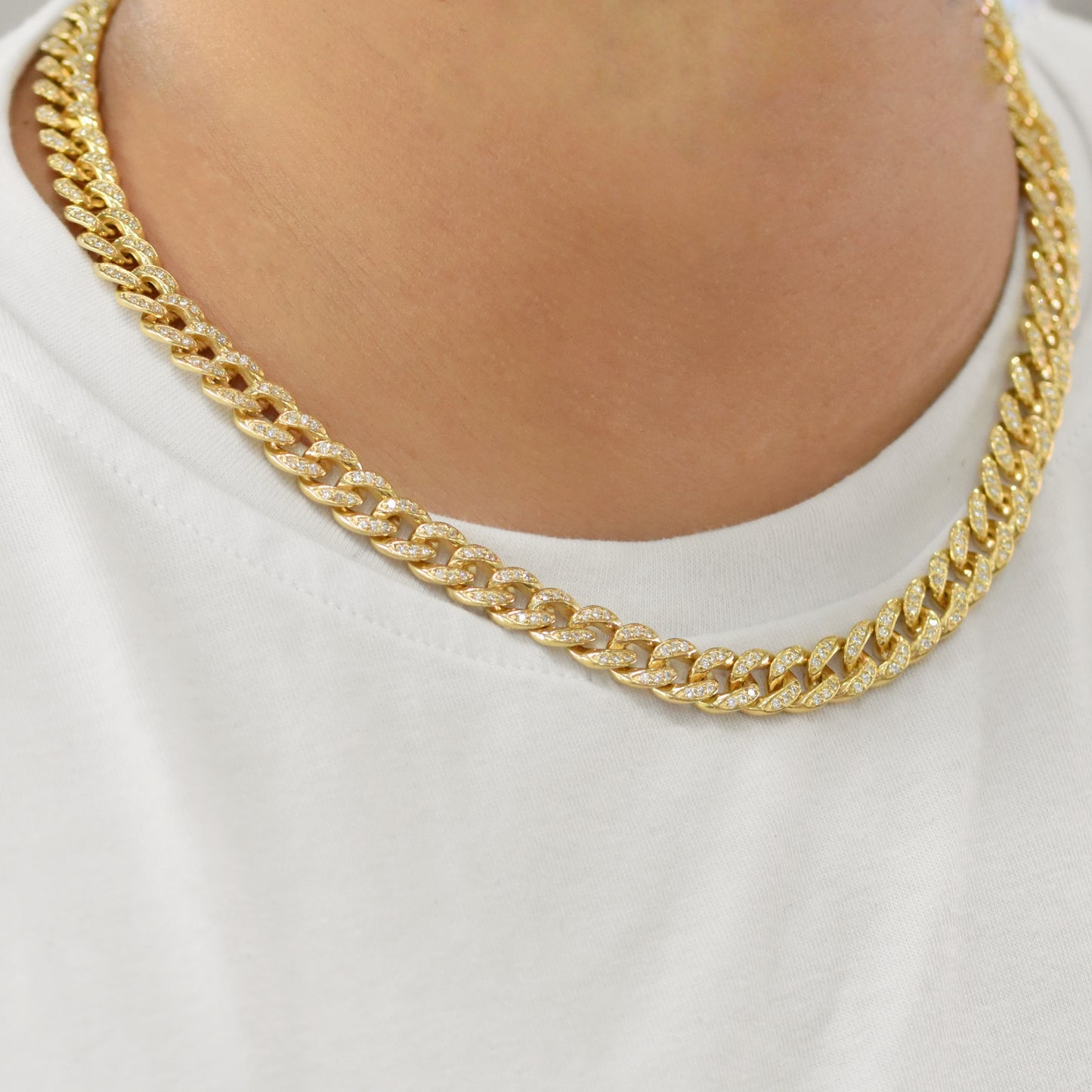 Cadena Cubana con Brillantes