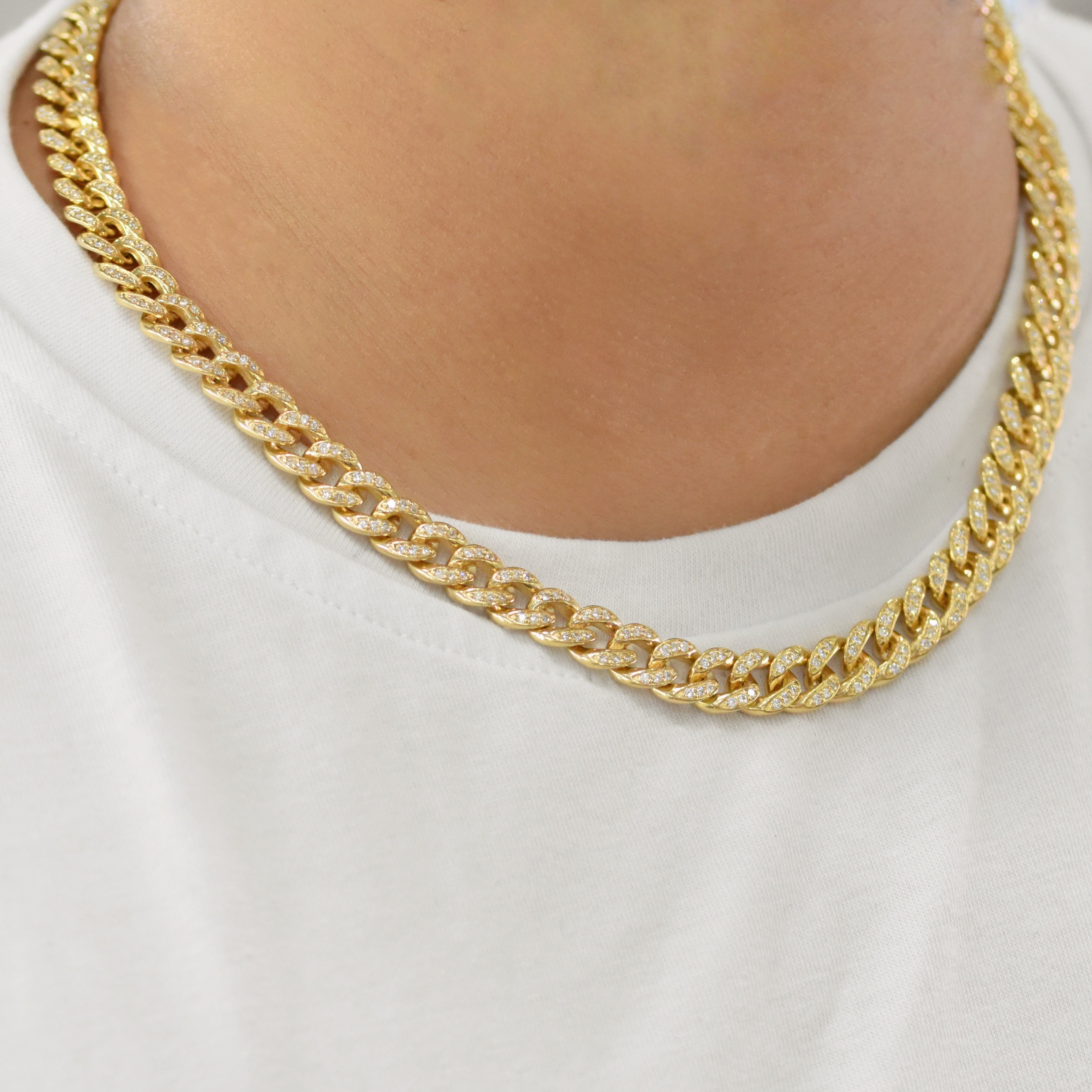 Cadena Cubana con Brillantes