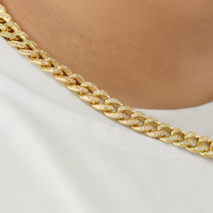 Cadena Cubana con Brillantes