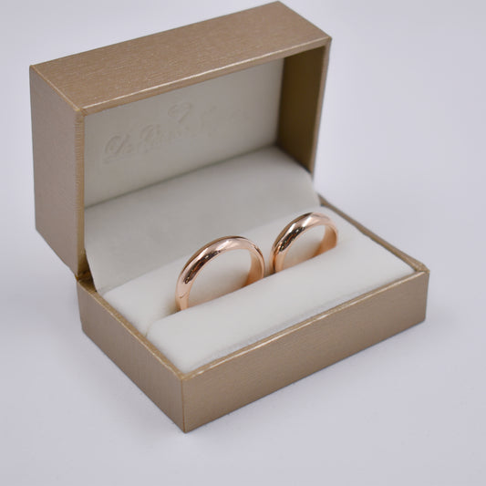 Juego Anillos de Boda Oro Rosa