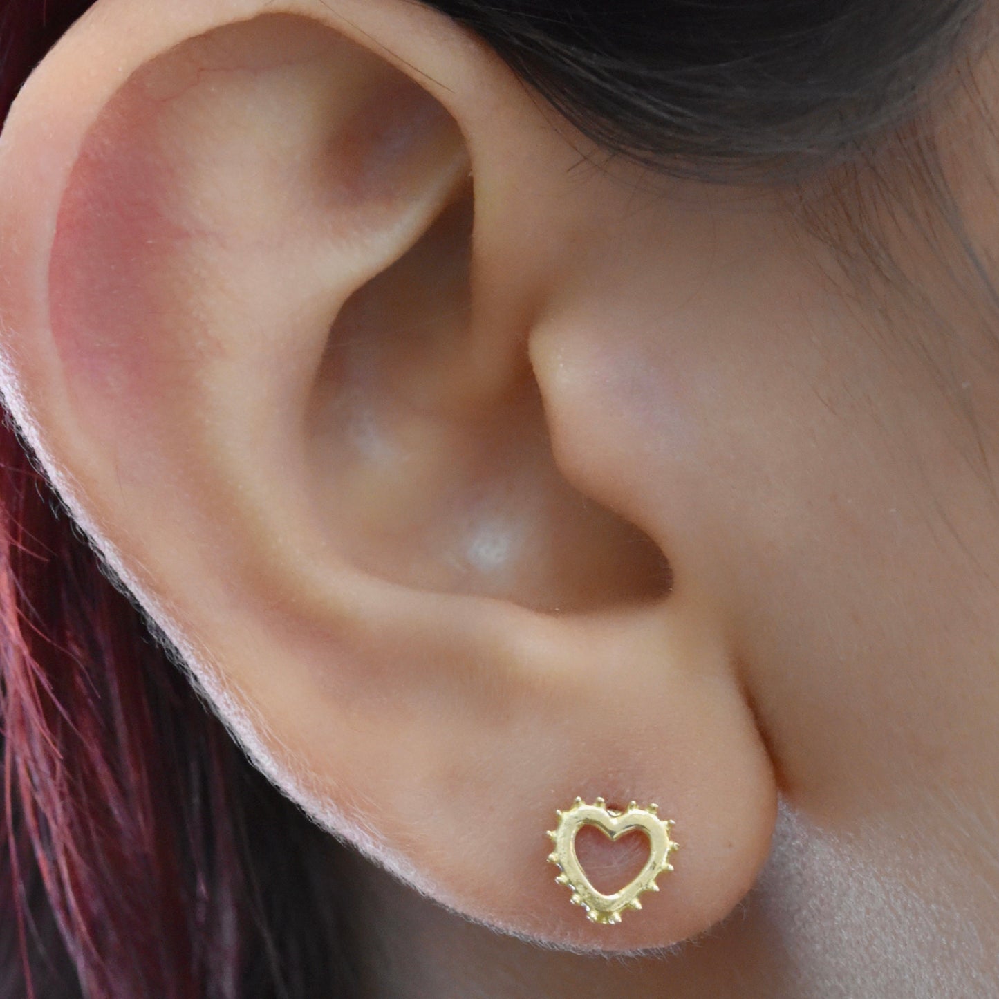 Dots silhouette geared heart 7.3mm